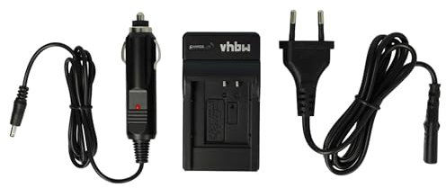 vhbw Ladegerät kompatibel mit Sanyo VPC-E10, VPC-E875 Kamera Camcorder/Akku - Ladeschale, Kfz-Adapter, Ladeanzeige, 4,2 V