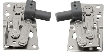 Bothyi 1 par de bisagras de bandeja abatible de cierre suave, bisagras de tijera, resistentes para puerta de baño, gabinete, accesorios de fregadero, bisagras de inclinación de 45 grados