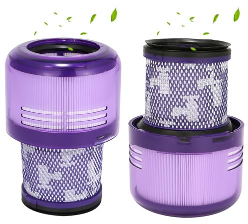 Filtro per Dyson V12, filtro sottovuoto di ricambio per Dyson V12 Detect Slim Absolute Filter Total Clean Extra Fluffy Motorhead Complete Batteria, filtro lavabile sostituisce n. 971517-01,2 pezzi