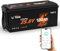 LiTime 24V 100Ah Lithium Batterie LiFePO4 avec Bluetooth et Protection Basse Température, 4000+ Cycles avec BMS 100A, 2560Wh Energie, Remplacement Parfait des Batteries Plomb-Acide