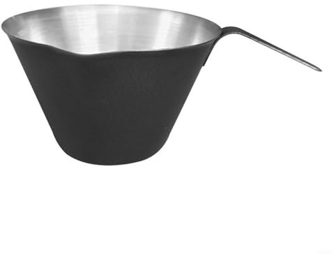 Taza medidora de espresso con mango ergonómico, 100 ml, acero inoxidable, medición precisa