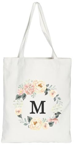 Bolsa de lona, bolsa de regalo personalizada con 26 letras de la A a la Z, bolsa de compras ecológica reutilizable,bolsa de regalo, adecuada para bodas, cumpleaños, eventos, fiestas, vacaciones.