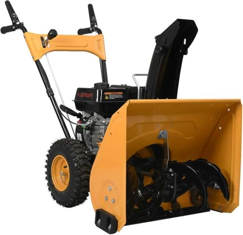 Kehrmaschine Schneefräse Schneepflug 6,5 PS Reversierstarter Benzin Loncin mit Schneeschild G200F 4 Takt Luftgekühlt Schneeräumer 3,8 kW/3.600 U/min Schneeschieber Räumbreite 61cm
