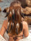 Fashband Serre-tête indien à plumes et pompons pour femme - Style hippie, tribal - Marron - Taille unique