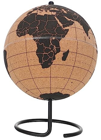 TOYANDONA Kork Weltkugel Tischmodell Mit Ständer Für Büro Und Home Dekoration Umweltfreundliches Material Stabiler Standfuß Pädagogisches Hilfsmittel Für Junge Mädchen