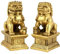 Fenteer 2 Stück Fu-Hund-Wächter-Figuren, Feng-Shui-Ornament, Kunsthandwerk für Hotels, Geschäfte, Desktop-Dekoration, Polyresin, 6.5 cm X 4.5 cm X
