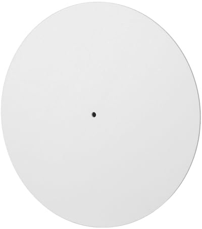 Acryl-Plattenspielermatte, Stoßdämpfung, Geräuschreduzierung, Besserer, Verschleißfestigkeit, Antistatische -Schallplattenunterlage für Standard-Plattenspieler (Milchiges Weiß)