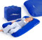 MKS Seitenschläferkissen mit Bezug | Komfortkissen (100 x 150 cm) | Schlafkissen | Seitenschläferkissen u Form | Ergonomisches Premium kühlendes Kuschelkissen (Baumwolle (Standard) / Blau)