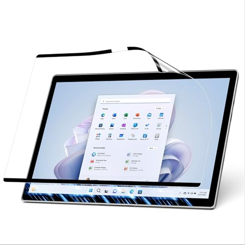 MoKo Magnetische PET Folie für Surface Pro 11/10/9/8/X, Abnehmbare Wiederverwendbare Displayschutzfolie Blasenfreie Papierähnliche Bildschirm Schutz