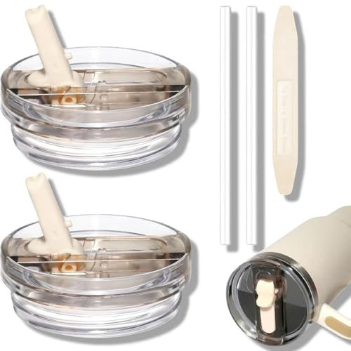 Lid for Stanley Cup, 2 Pack 40oz Tumbler Detachable Flip Straw Lids,Leak Proof Lids for Stan Ley Cups, Accessories Compatible with Stanley Cups Cover,Reusable Anti-Leak Cup Cover Accessories
