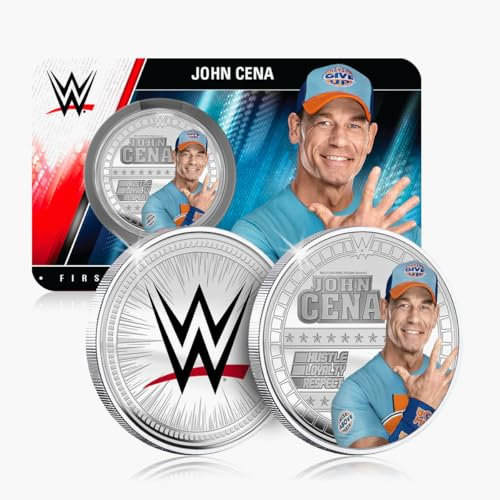 FANTASY CLUB John Cena WWE – Offizielle 32 mm Sammlermünze – Hommage an den 16-fachen Weltmeister und Wrestling-Legende – Limitierte Ausgabe für Fans und Sammler