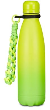 Pellecchia 1969 |Borraccia Sfumata realizzata per Seven, Borraccia Termica in Acciaio Inox Interno Esterno, Mantenimento Temperatura fino a 24h (Sfumata Giallo Fluo)