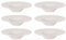 AC - Pack de 6 Platos hondos para Risotto, cerámica, Modelo Bari, vajilla, Pasta, Tapas, postres, Cocina, válidos para microondas y lavavajillas (Color Marfil - Ø 25 cm)