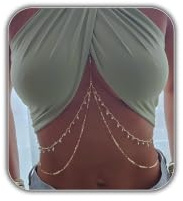 Layered Gold Body Chain Bra Festival Jewelry Adjustable Rhinestone Pendant Waist Belly Chain Chest Plus Size Body Chain Necklace Beach Bikini Accessories