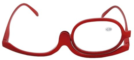 Vergrößerungs-Make-up-Brille: Mit Degree Spectacles hochklappbare kosmetische Faltbrille für Frauen zum Schminken oder Lesen