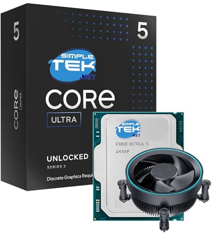 SIMPLETEK - Bundle Core Ultra 5 Prozessor + Kühlkörper - Sockel LGA 1851 - bis zu 5,20 GHz - 14 Kerne/14 Thread - ohne integrierte GPU