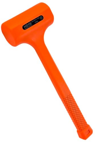 HERO Schonhammer 1200g | rückschlagfrei | Ø 60 mm Hammer – Professional Ausbeulhammer mit PU-Ummantelung, Stahlschrot-Füllung, Profi Gummihammer Kunststoffhammer (Premium-Line) für Blechbearbeitung