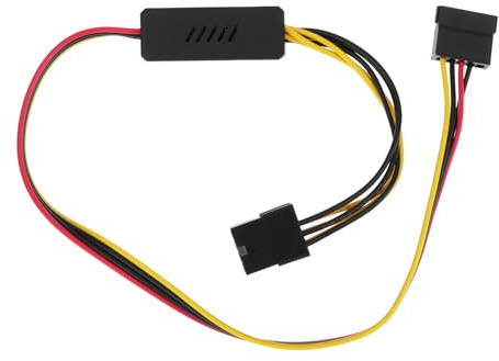 VGOL 12V a 5V Compatible con pcie 8 Pin Hembra a Compatible con sata Cable de Alimentación 45cm 18awg para pc de Escritorio HDD ssd