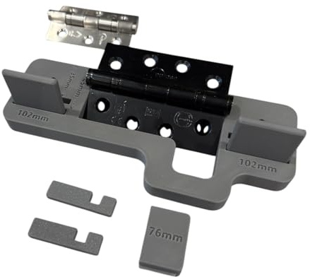 Zacels Adjustable Hinge Jig Template 76mm (3) or 102mm (4) Hinges & Door Stop Spacer