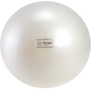 GYMNIC Fit-Ball BRQ palla fitness bianco perla originale palla per allenamento ginnastica e riabilitazione Burst Resistant Quality 120 kg