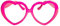 Folat 24761 Brille rosa Herzen