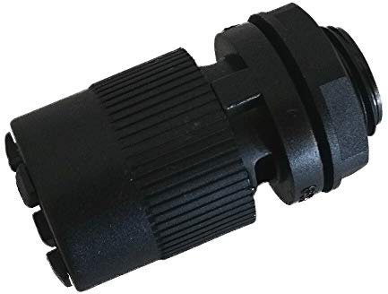 netproshop Schnellkupplung Schwarz für Wellrohr 12x16 mm (PG 11)