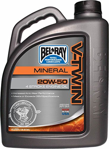Garrafa 4 L Aceite Bel-Ray Motor 4T V Twin V-Twin Mineral 20W-50