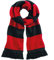 Beechfield Unisex Stadium Scarf Schal, Mehrfarbig (Black/Classic Red 00), One Size