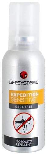 Lifesystems Insect Repellent Expedition Sensitive Pump Spray Repels Mosquitoes, Midges, Biting Insects and Ticks | Up to 6hrs Protection | Ideal for Children: DEET-Free Formula, Silver, 50 ml