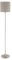 Eglo Lampada da terra Pasteri, Lampadario da terra in tessuto a 1 luce, Piantana in acciaio e tessuto, nichel opaco, grigio taupe, E27, interruttore a pedale incluso