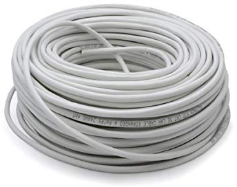 VulTech SC13502-50 Matassa Lan Categoria 6 UTP 50 Metri 23AWG Bobina di Rete Ethernet 50m Cat6, 100 Ohm, Bianco