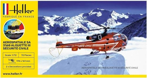 Heller 1:72 Gift Set - SA Alouette III Sécurité Civile