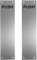 2X Door Push Finger Plates - Aluminium 300mm Pre-Drilled Metal Open/Close Covers
