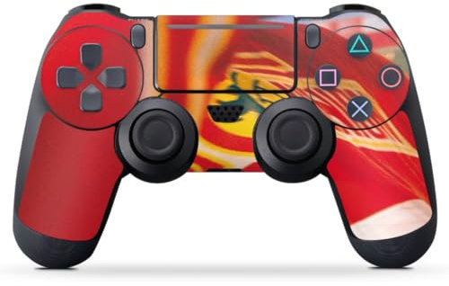 DeinDesign Skin kompatibel mit Sony Playstation 4 Slim Controller Folie Sticker 1. FC Union Berlin Flagge Offizielles Lizenzprodukt