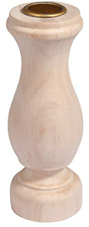 Rayher 62905505 Holz-Kerzenständer, FSC 100 Prozent, 13 cm Höhe, 4,5cm Ø, natur, zum selber gestalten