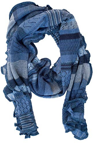 Invero, Merino Schal Manu, 100% Wolle (Jeans)