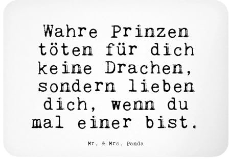 Mr. & Mrs. Panda Magnet Wahre Prinzen töten für... - Geschenk, Freund, Kühlschrankmagnet, Notiz Magnet, Spruch Sprüche Weisheiten Zitate Lustig