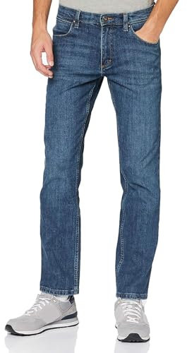 Wrangler Herren Red Kabel Straight Jeans , Authentic Blue, 38W / 32L