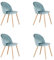 EGOONM Juego de 4 Sillas de Comedor de Terciopelo, Sillas de Cocina Tapizadas con Patas de Metal para Comedor, Sala de Estar, Dormitorio, Oficina, Verde