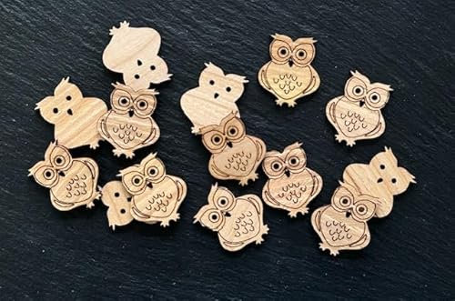 25 Streudeko Holz Tischdeko Deko Bastel Zubehör Streuteile Eulen Vögel Herbst