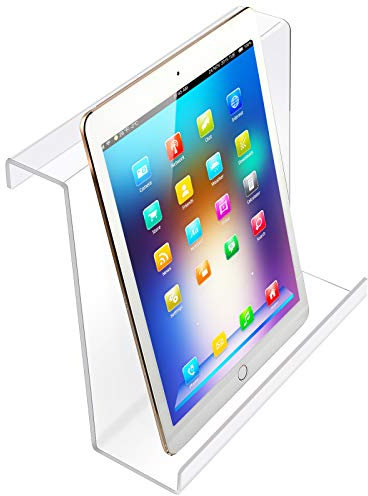 Jetec Treadmill Book Holder, Clear Acrylic Reading Rack for Treadmill Tablet Rack Universal Holder, for Tablet Magazines Books for Gym Exercising (9 x 8 x 2.5 Inches)