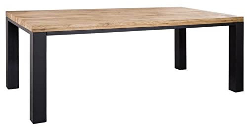MASSIVMOEBEL24.DE Esstisch Wildeiche 160x90x76 Natur geölt VILLANDERS #117