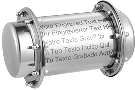 OXYEFEI Time Capsule Personnalisée avec Votre Nom, Anti-corrosif Étanche Container Verrouillage en Acier Inoxydabl Cadeau pour Future 7.5Inch (argent)