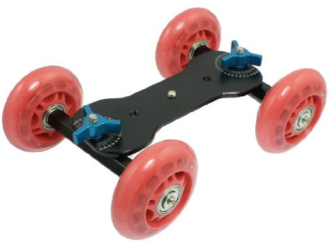 Ruilogod Caméra Dolly Video Track Rail Rail Rouge Noir W Plaque de dégagement rapide