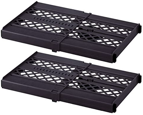 LockerMate Adjust-A-Shelf Spind-Regal, erweiterbar auf Ihren Schließfach, einfach zu bedienen, perfekt für Schule, Büro, Fitnessstudio, 2 Stück, Schwarz