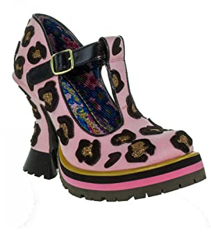 Irregular Choice Femme Léopard Liasons Escarpins, Rose pâle, 41 EU