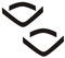 Lot de 2 patins à souris pour souris de jeu Alienware 610M 510M 310M AW610M