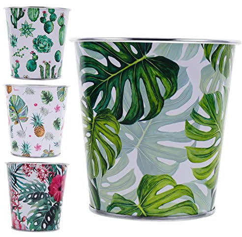 Cabilock 4 Pièces Vase pour Arrangement Floral Vase Fer Forgé Pot De Fleurs Original Contenant à Fleurs pour Balcon Ou Jardin