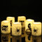Eldnacele Flammenlose Halloween-Kerzen, flackern, Timer, batteriebetriebene LED-Kerzen mit Totenkopf, Spinnennetz, Krähe, Raben, Votivkerzen für Halloween, Heimdekoration, Geschenkidee, 3,8 x 5,1 cm,