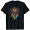 Cooler spiritueller Traumfänger mit bunten Federn T-Shirt